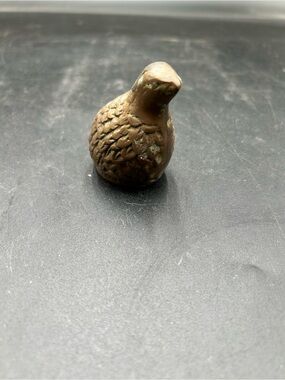 Vintage solid brass quail mid century